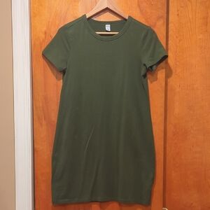 Old Navy Olive Green Petite Tshirt Dress